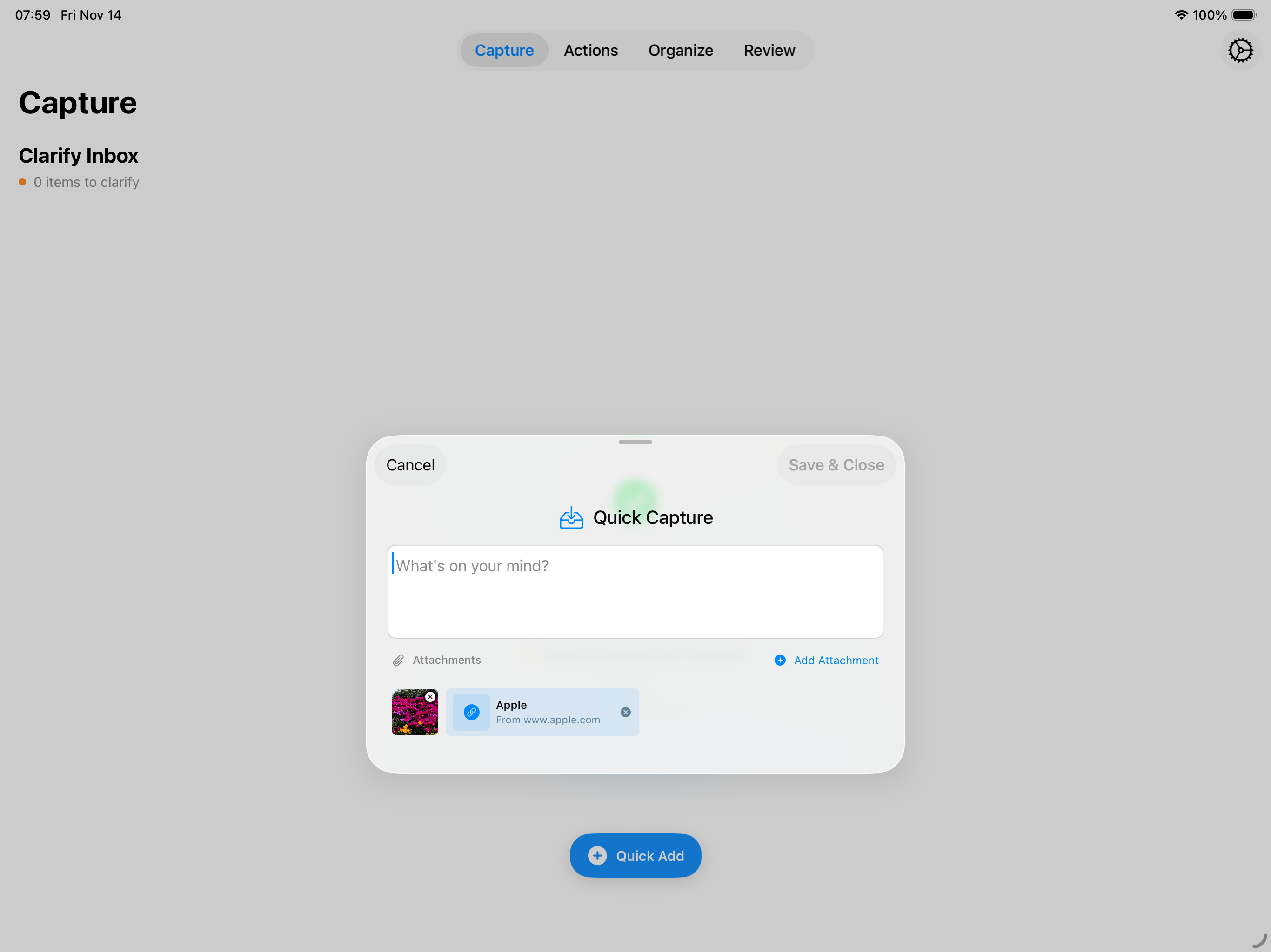 iPad attachment added